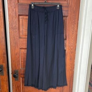 Free For Humanity wide leg cropped silk pants size XS